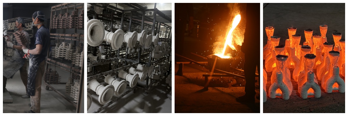 SHELLS MAKING OF INVESTMENT CASTING POURING AND CASTING PROCESS
