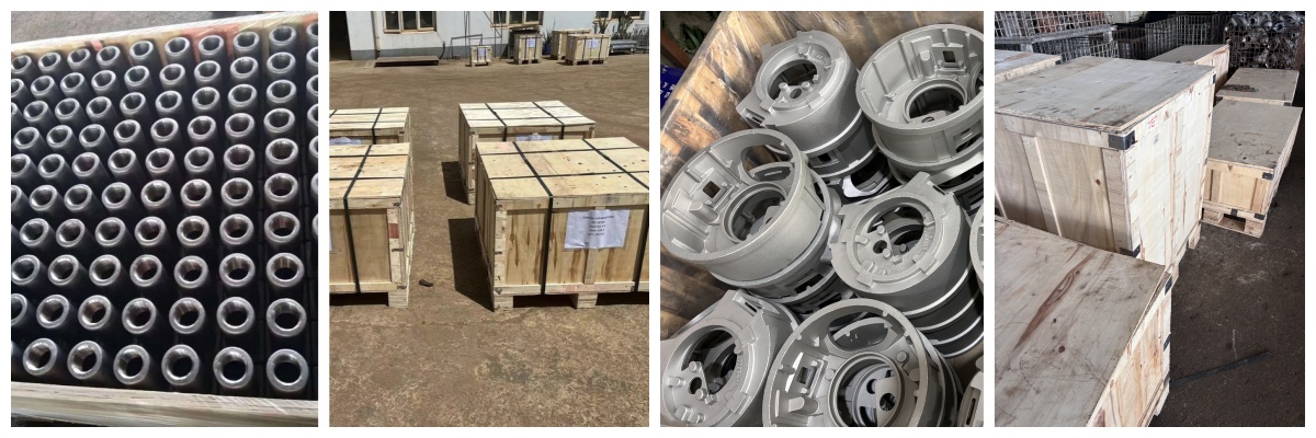 packing of steel cast parts produced by investment casting processing