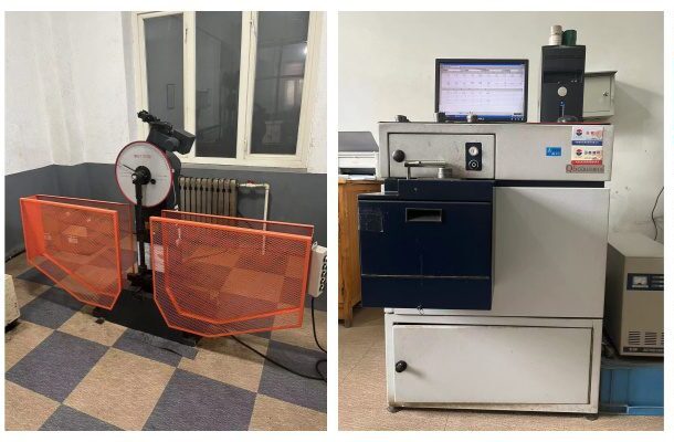 testing equipment on the cast component